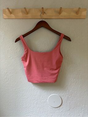 Women’s Dark Pink Square Neck Crop Tank Top